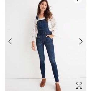Madewell skinny denim overalls